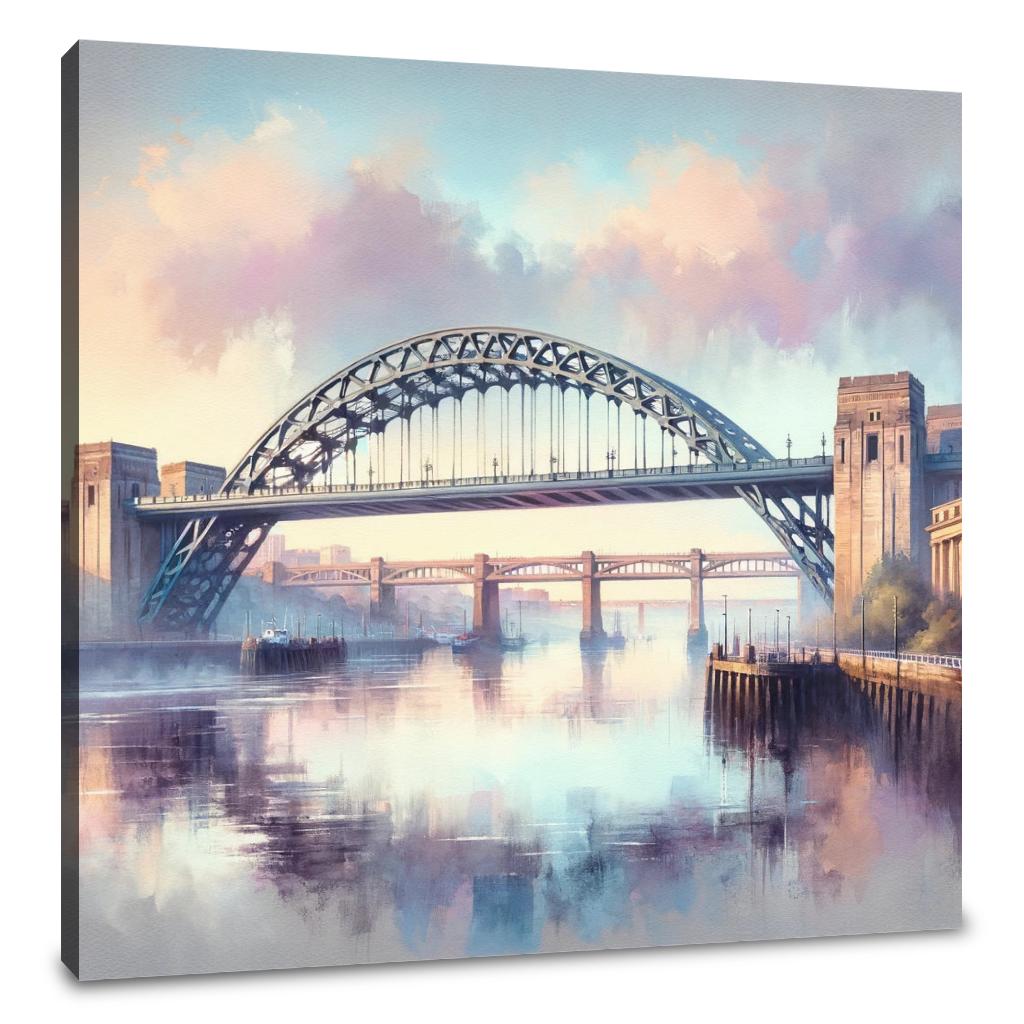 Newcastle Tyne Bridge Dawn Canvas
