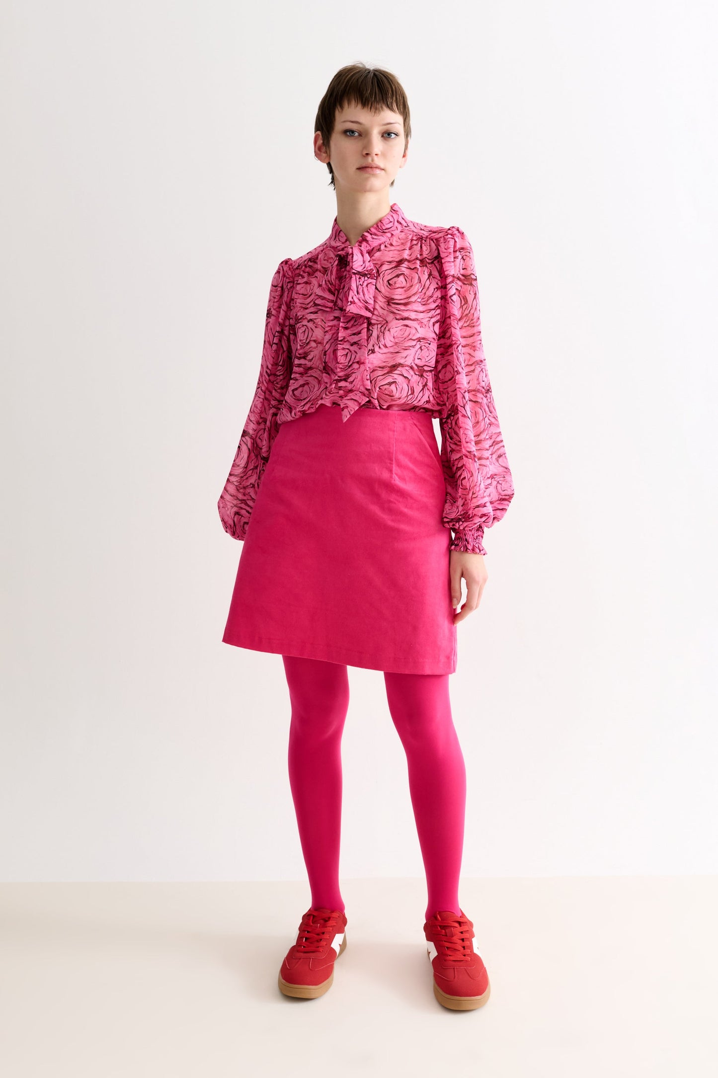 Dylan Babycord Mini Skirt - Pink