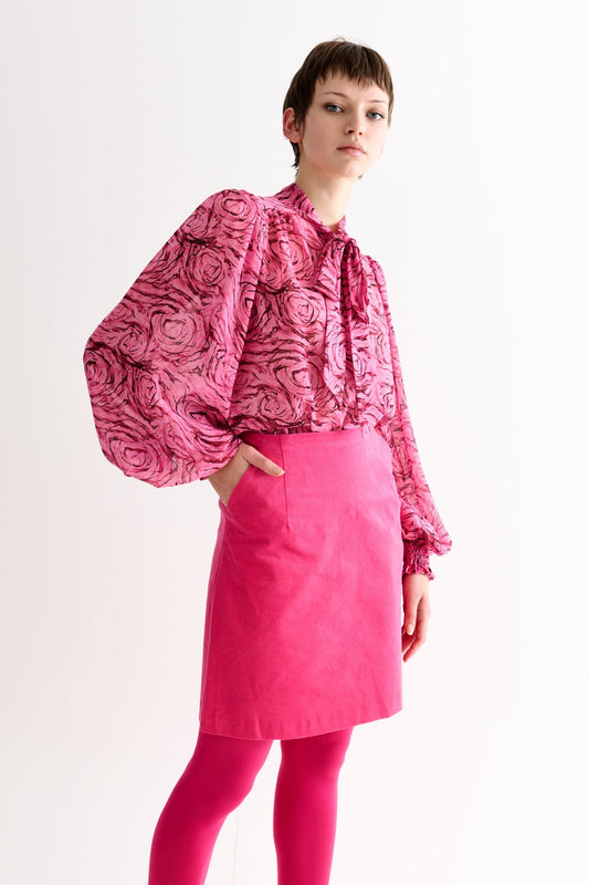 Dylan Babycord Mini Skirt - Pink