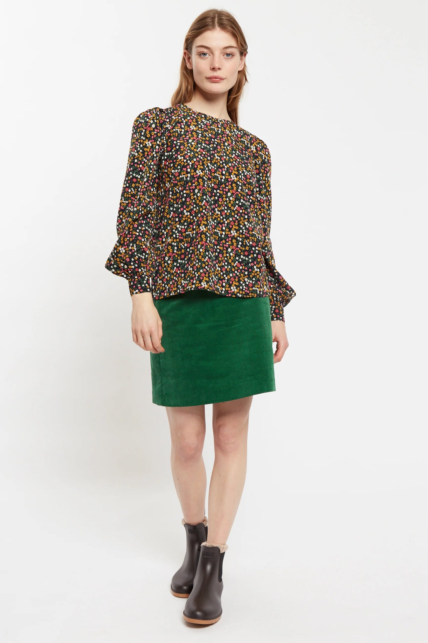 Dylan Baby Cord Mini Skirt - Green