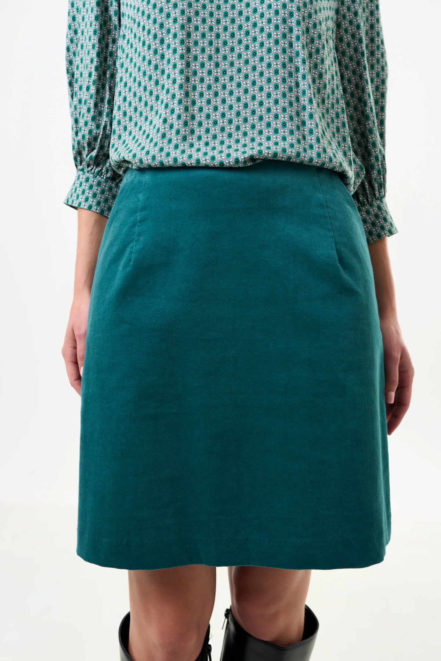 Dylan Babycord Mini Skirt - Petrol