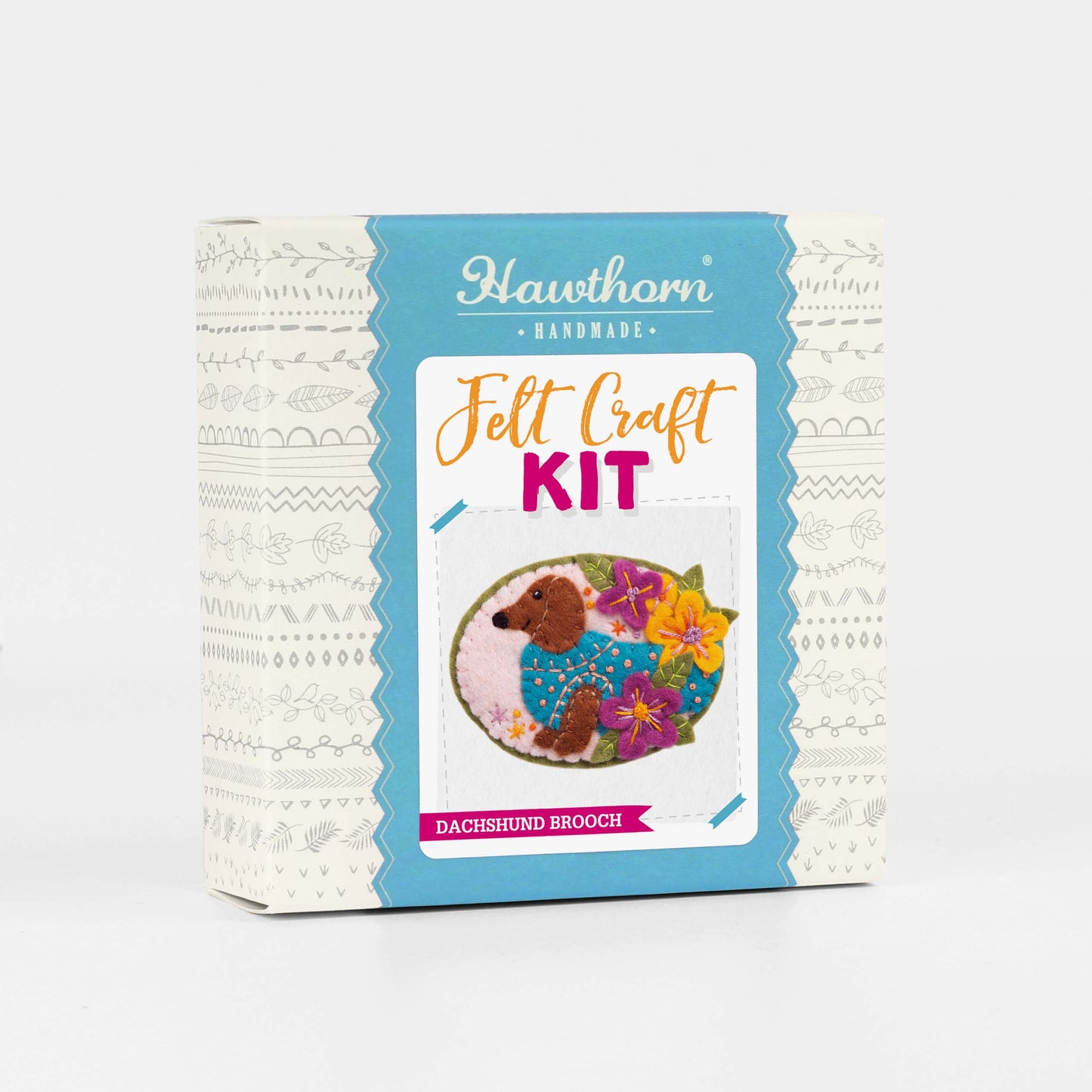 'Dachshund' Dog Felt Craft Brooch Kit for Beginners