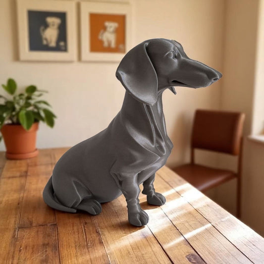 Sculpture #24 | Minimalist Modern Dachshund Figure | Sleek & Decorative Dog Sculpture