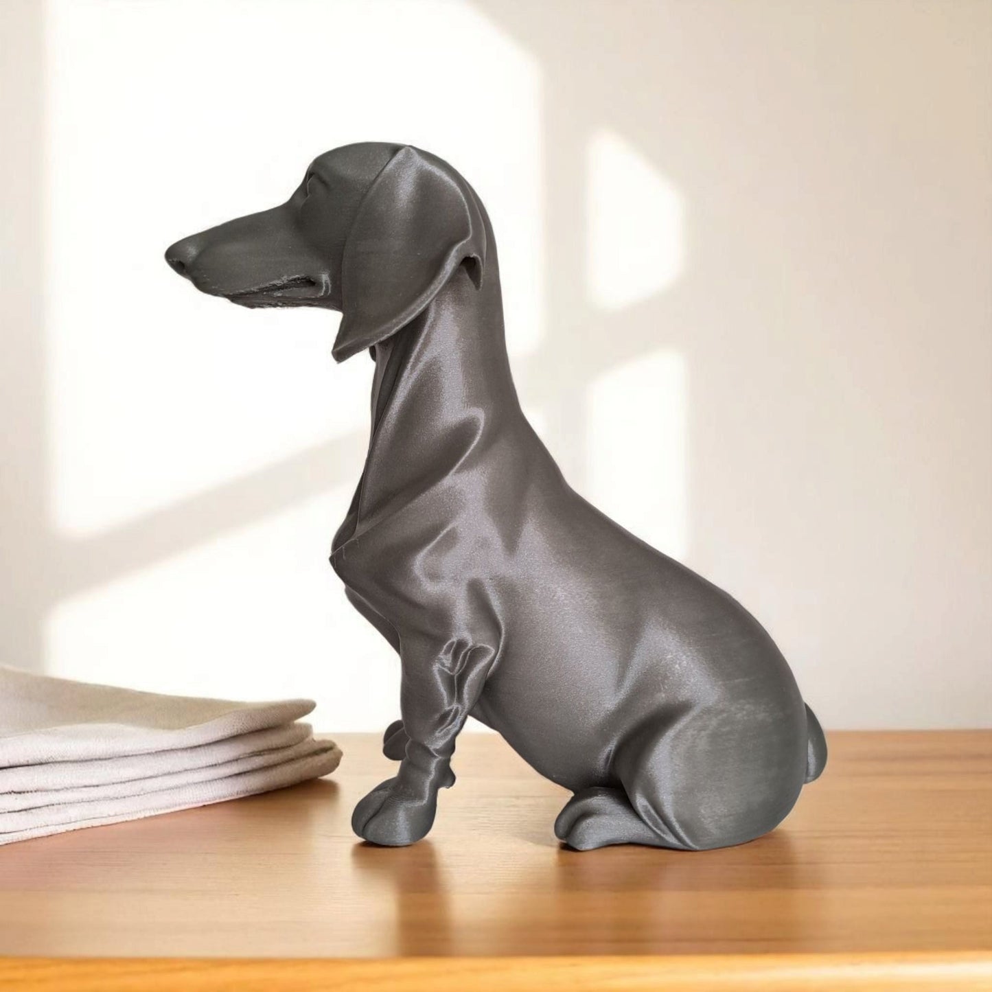 Sculpture #24 | Minimalist Modern Dachshund Figure | Sleek & Decorative Dog Sculpture