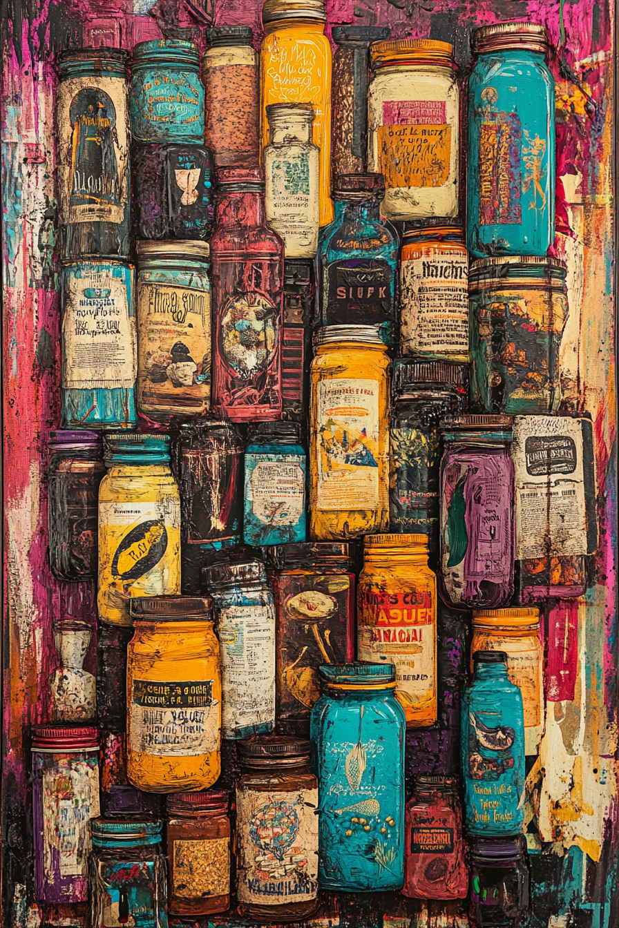 Dadaist Spice Jar Canvas