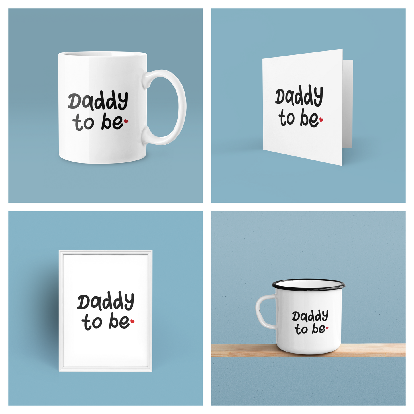 Personalised Daddy To Be Heart Fathers Day Collection