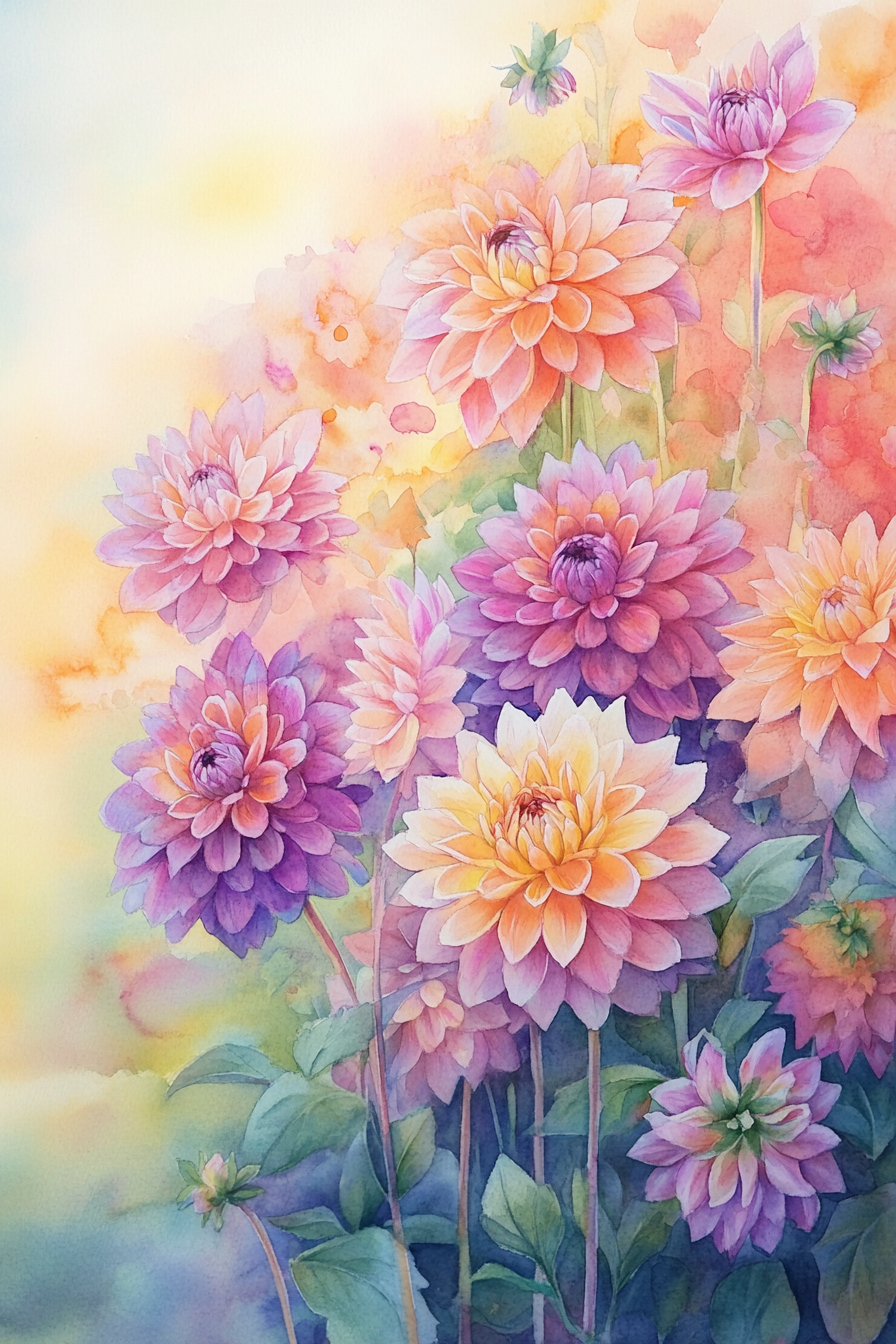 Dahlia Serenity Canvas