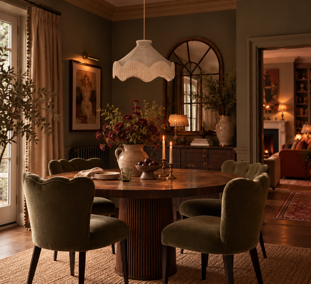 The Daisy Moiré Lampshade - Pearl