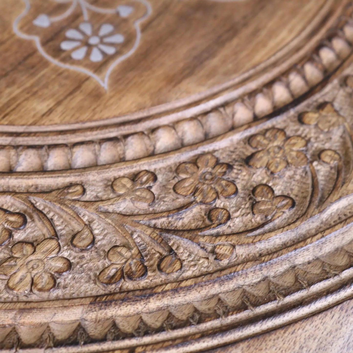Damodar Large Hand Carved Side Table