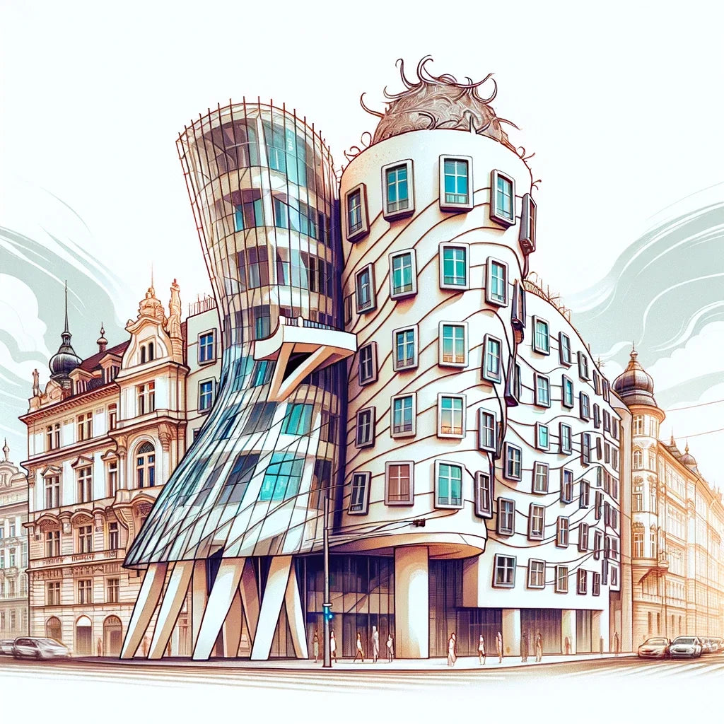 Dancing House Flow Canvas