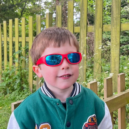 Red Kids Sunglasses| REVO Lens | Snug Fit | 3-5 Years