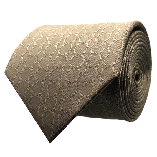 Dark Beige Textured Tie