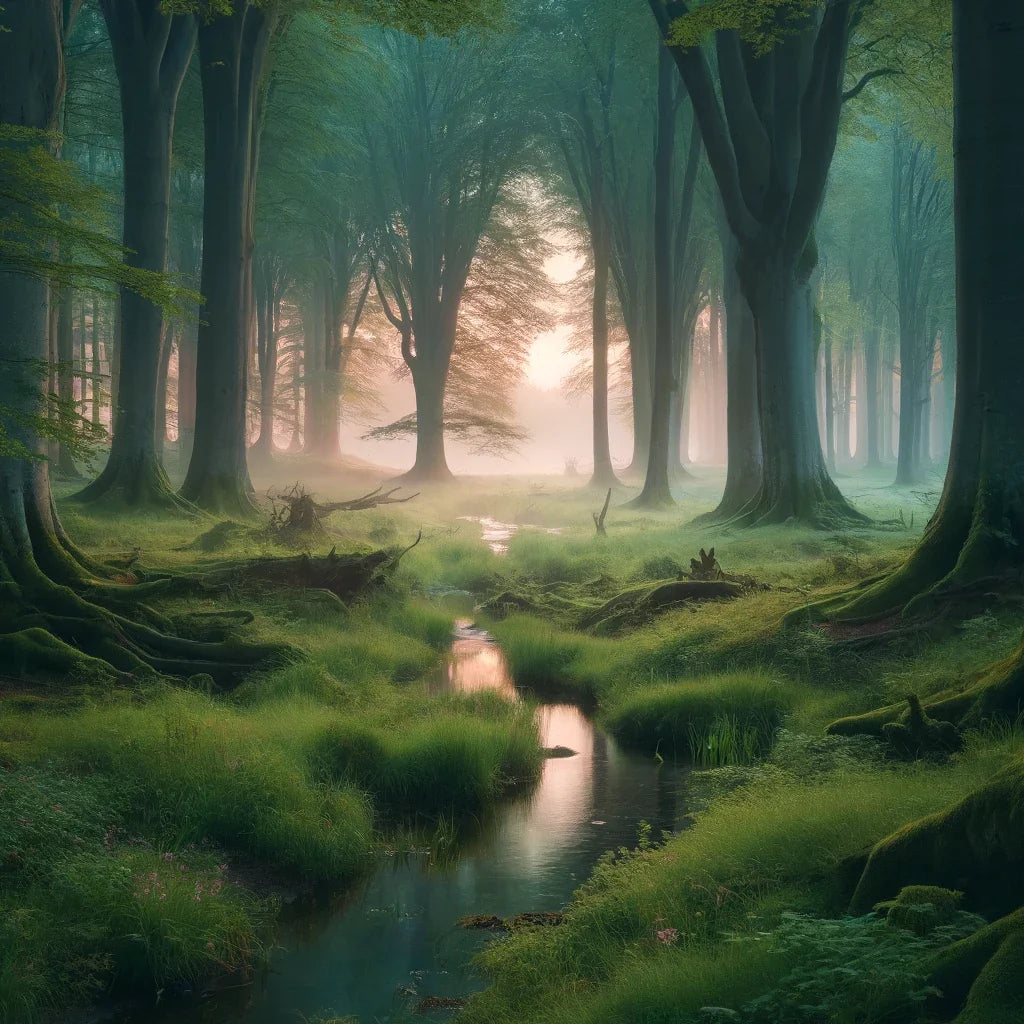 Dawn Forest Haven Canvas