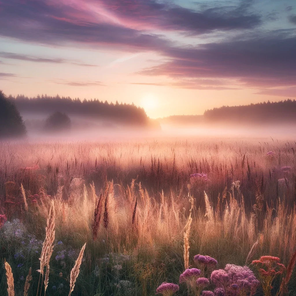 Dawn Meadow Serenity Canvas