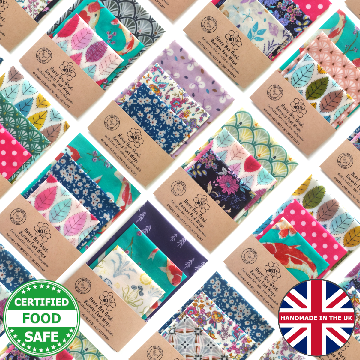 *End of Stock Bargain Set of 3 Handmade Beeswax Wraps
