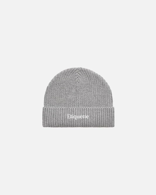 Ribbed Beanie - Grey