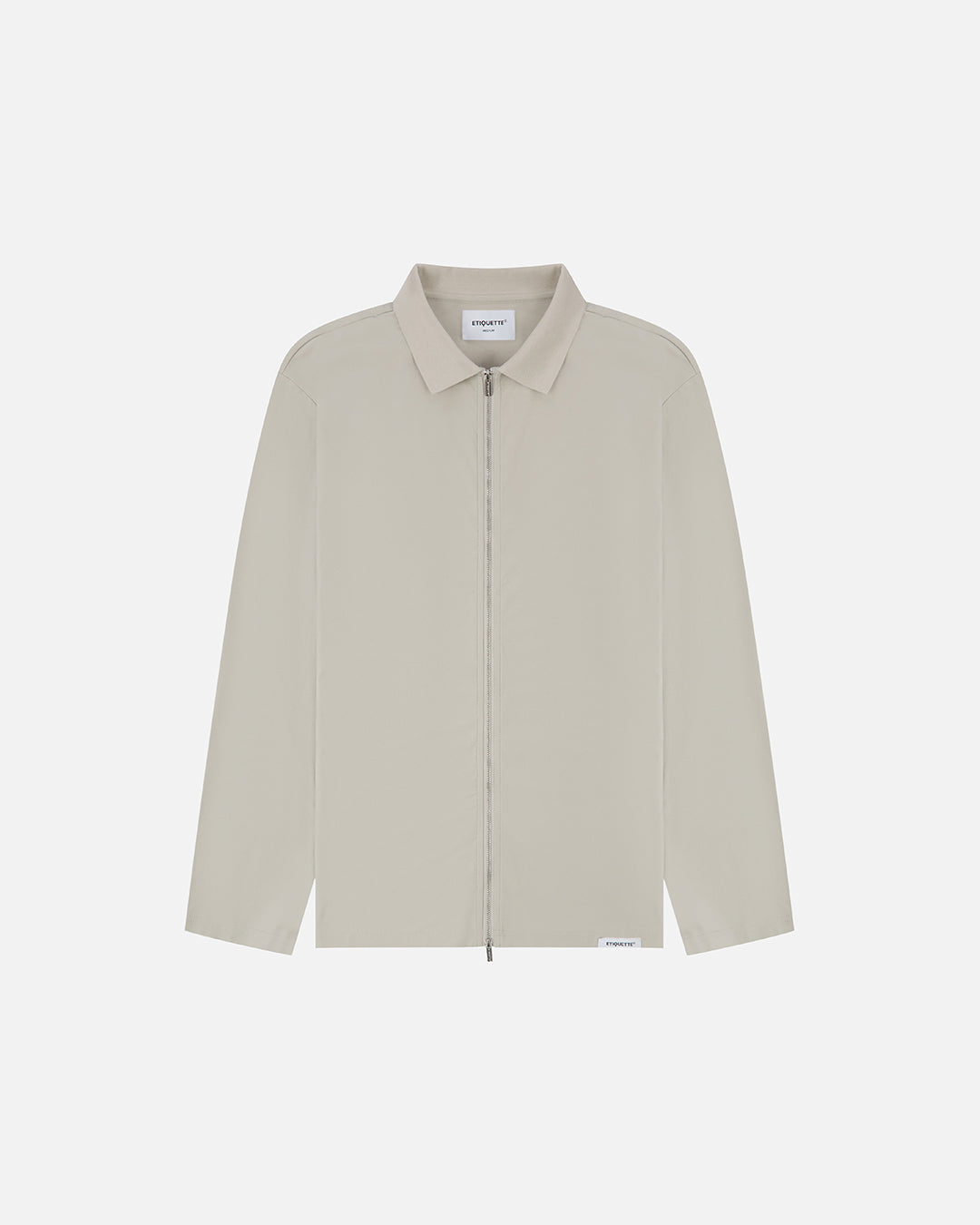Double Zip Overshirt - Light Grey