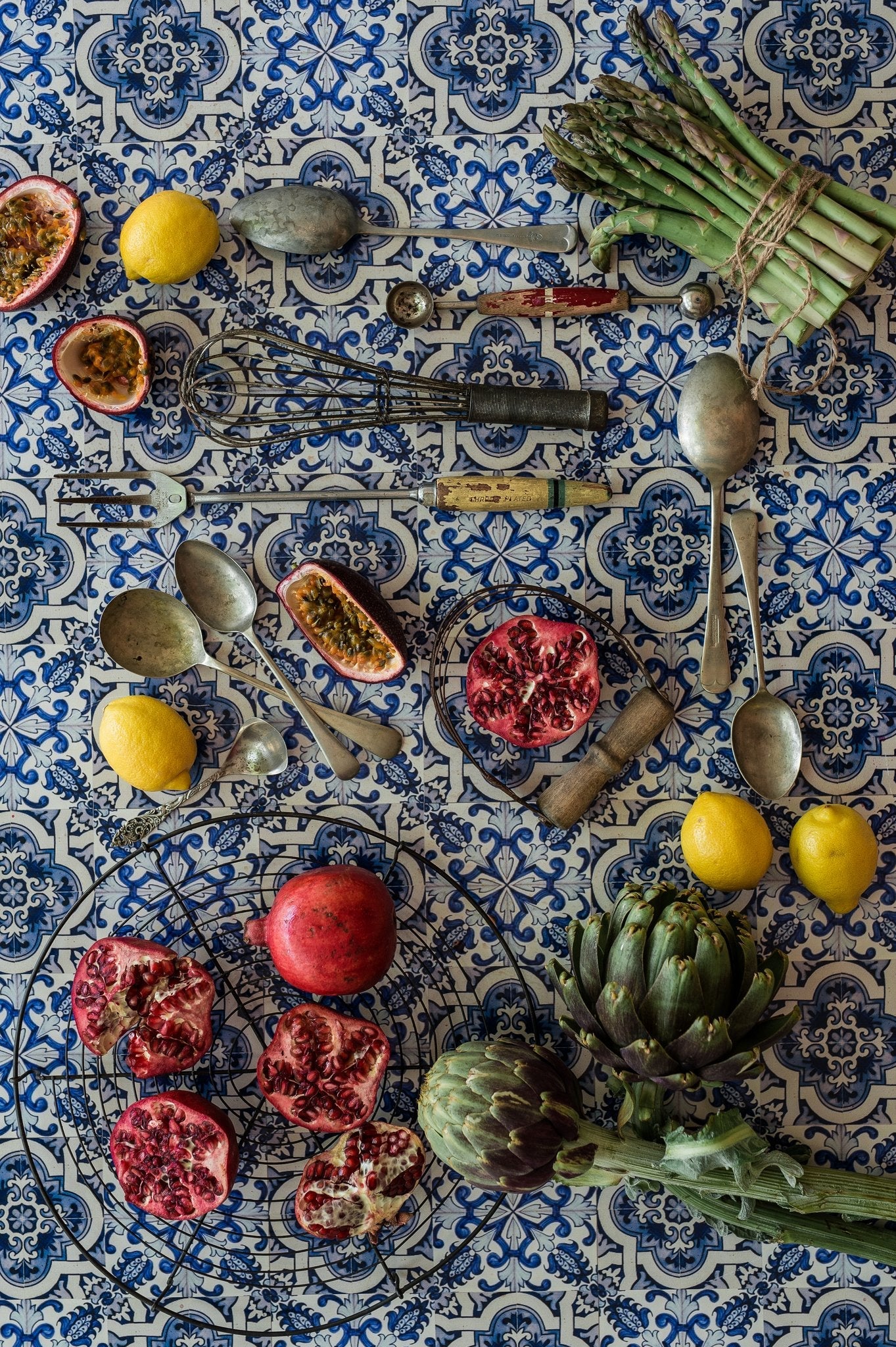Tea Towel - Delft Utensils