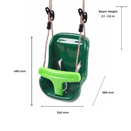 Baby Swing Seat - Green Deluxe - Safe & Comfortable