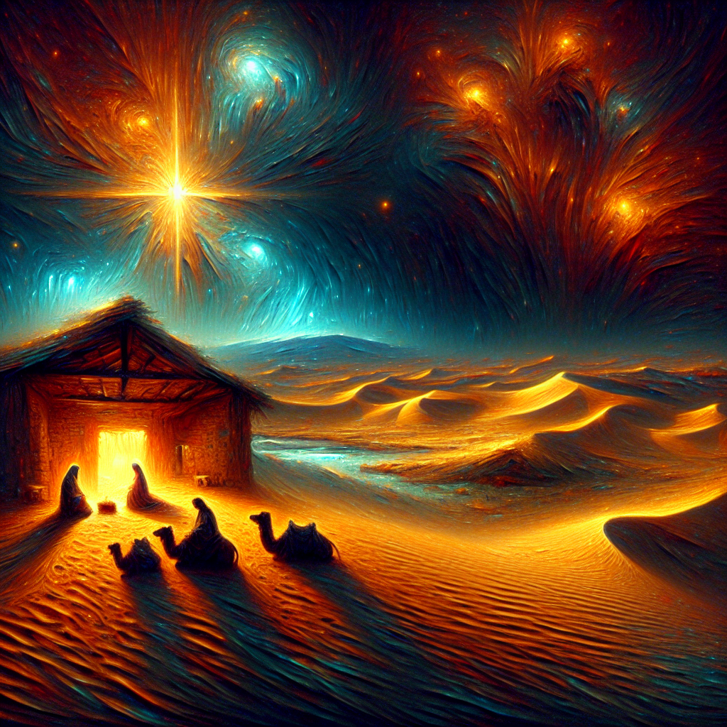 Desert Nativity Starlight Canvas