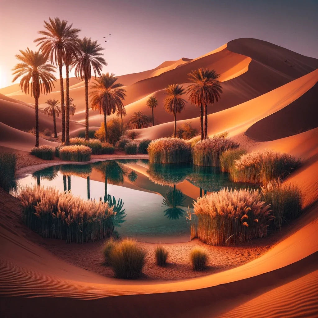 Desert Oasis Tranquillity Canvas