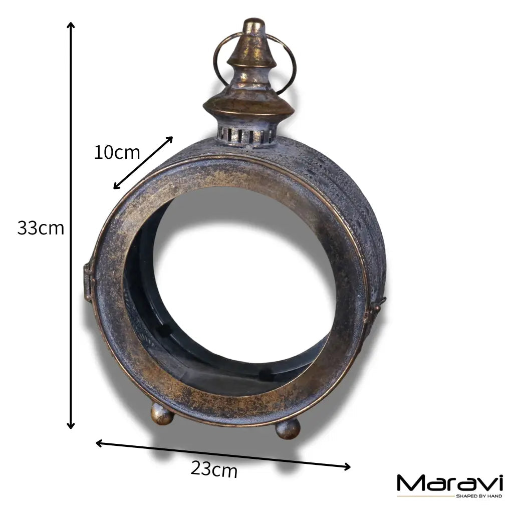 Devra Vintage Style Round Lantern