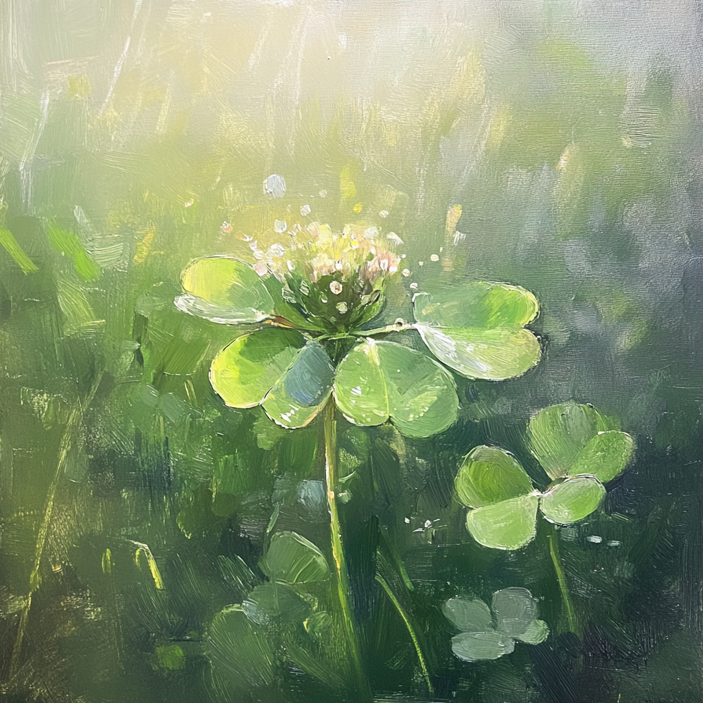 Dew-Kissed Clover Canvas