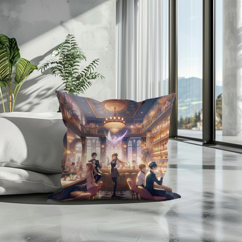 Enchanted Urban Elegance Cotton Cushion