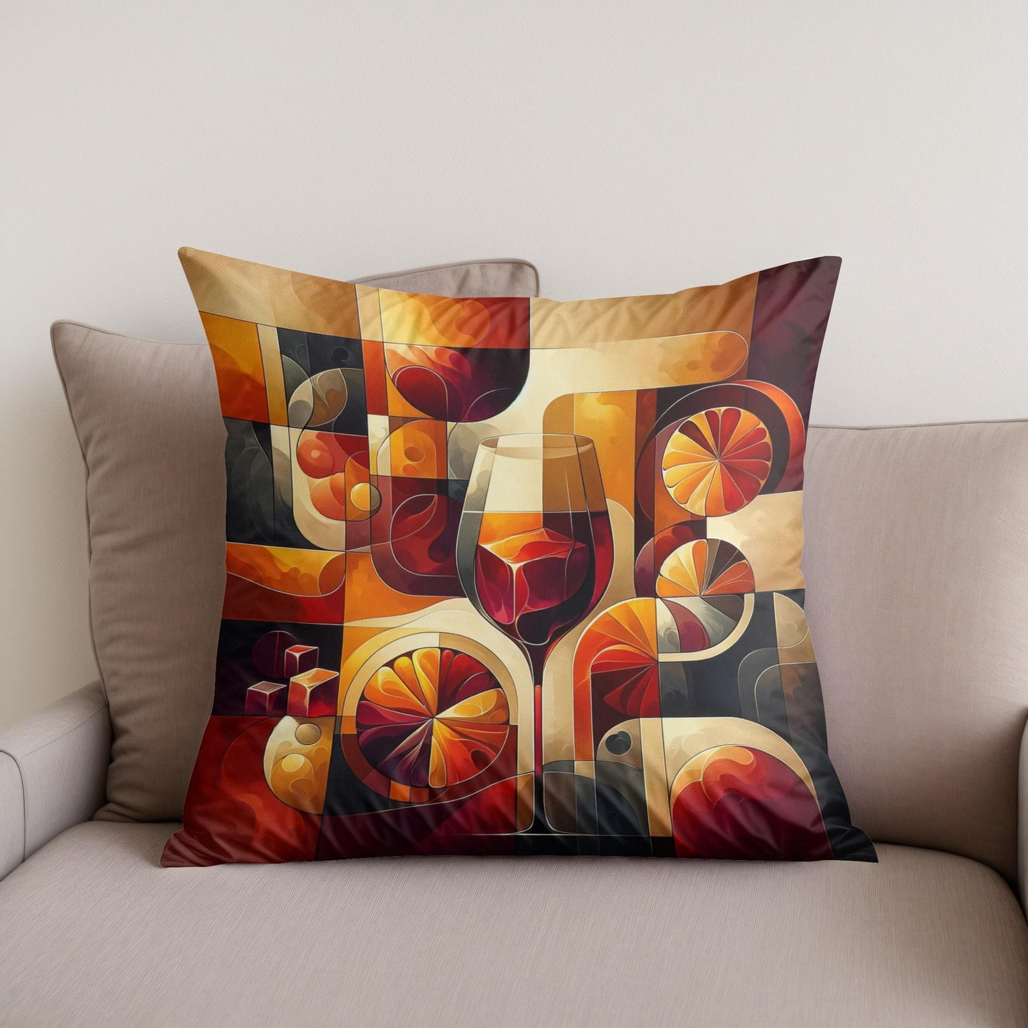 Aperitif Abstract Cotton Cushion