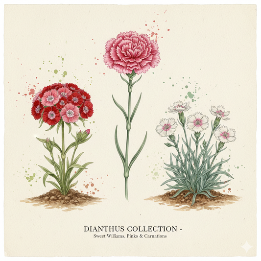 Dianthus Seeds - Sweet William, Pinks & Carnations - Fragrant Cottage Garden Favorites