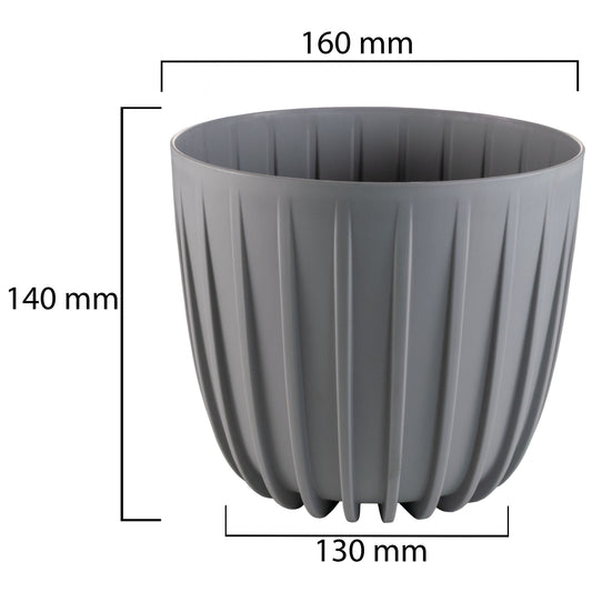 Mira Pot Without Hole 160mm Gray
