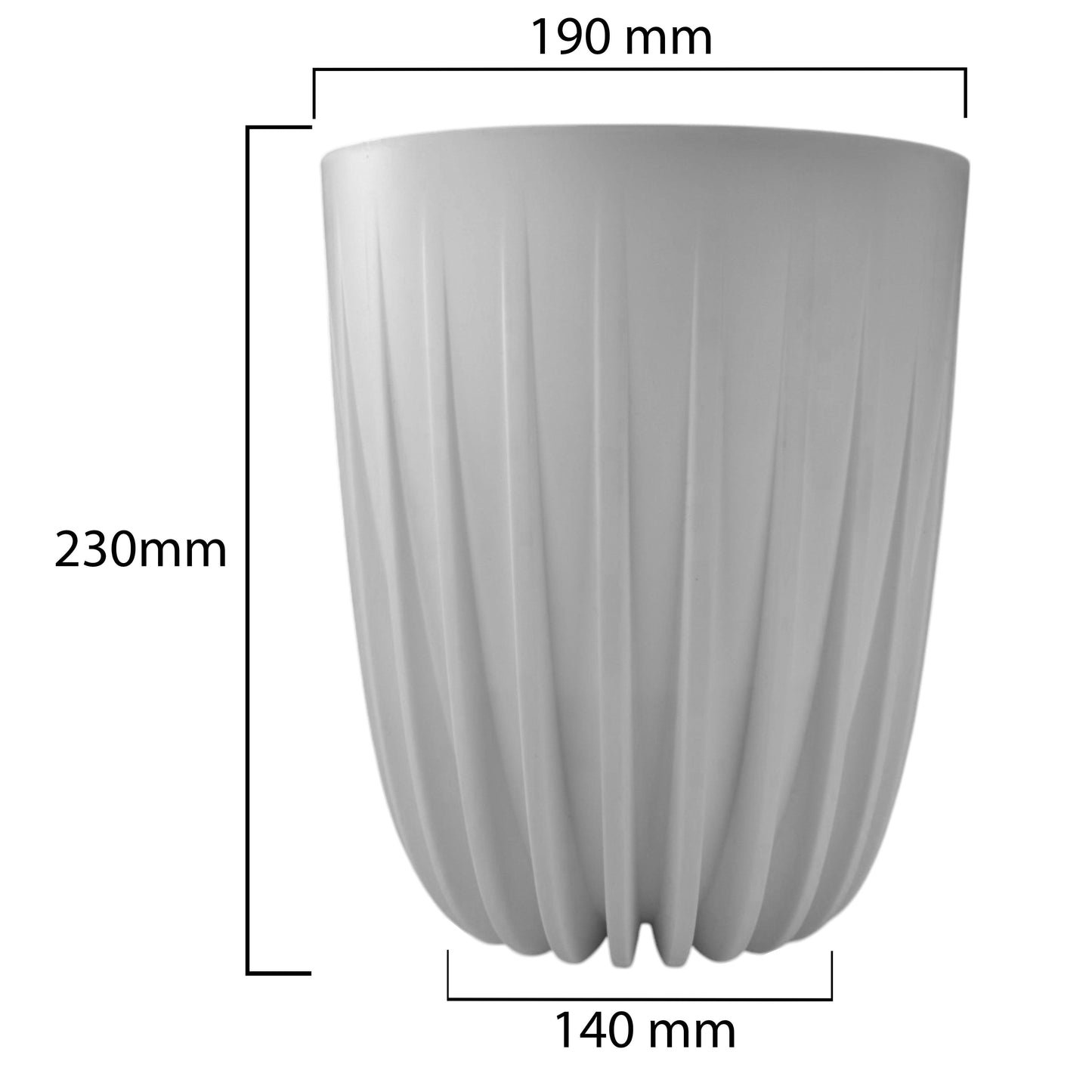 Mira Pot Without Hole 190mm White