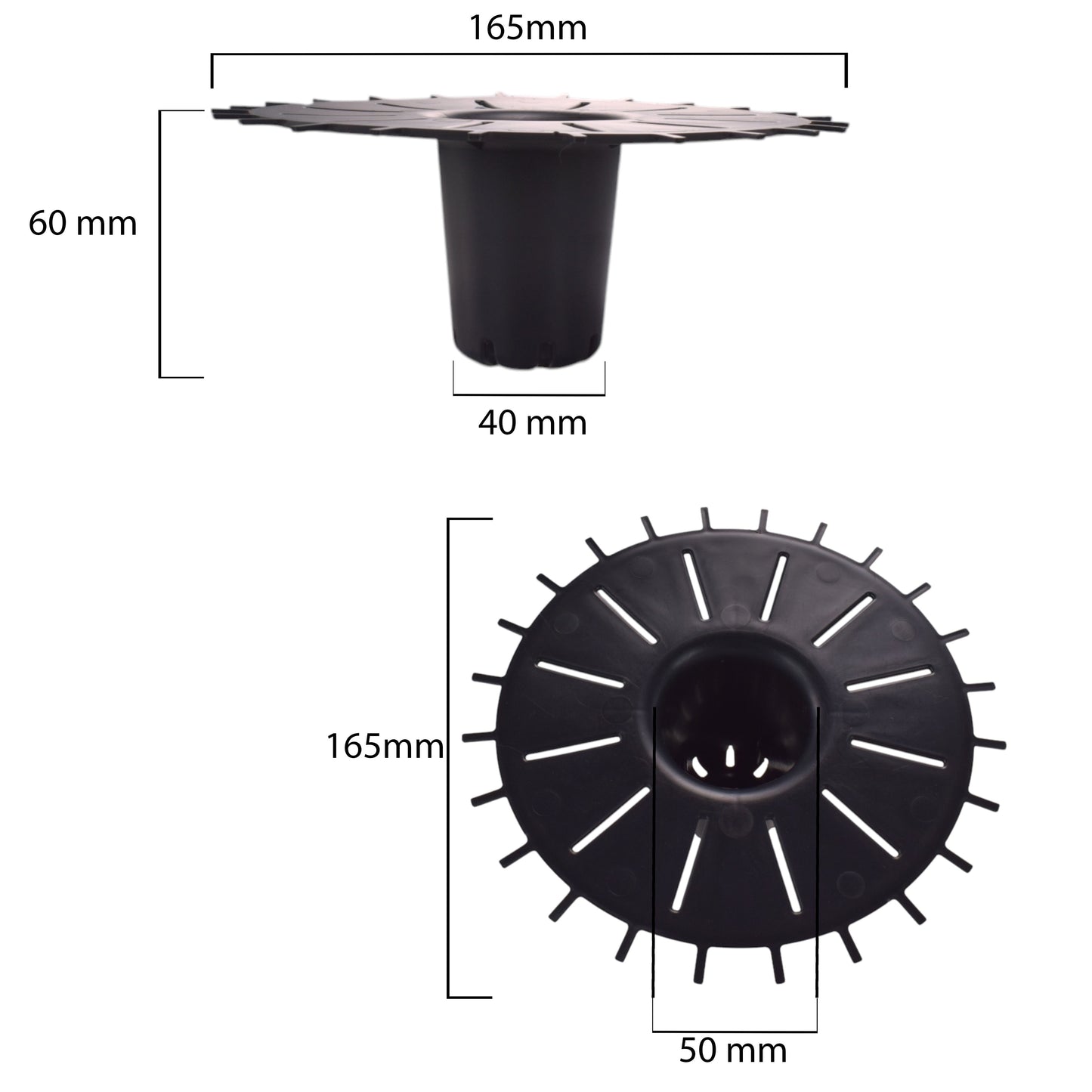 Mira Pot Without Hole 190mm White