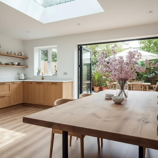 Live / Waney Edge Dining Table With Metal Legs