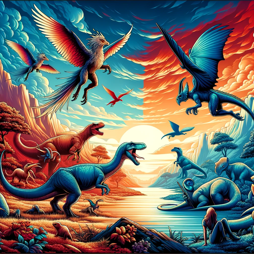 Dino Pop Fantasy Canvas