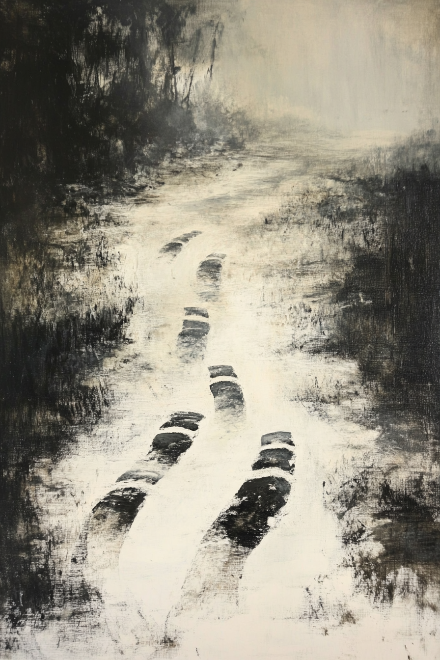 Disappearing Footprints Canvas