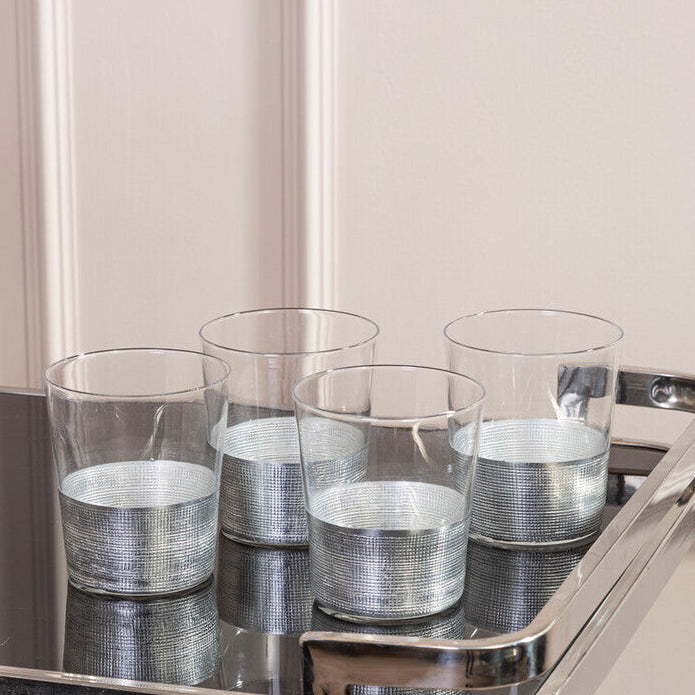 Set Of Four Apollo Clear Glass Tumblers