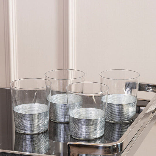 Set Of Four Apollo Clear Glass Tumblers