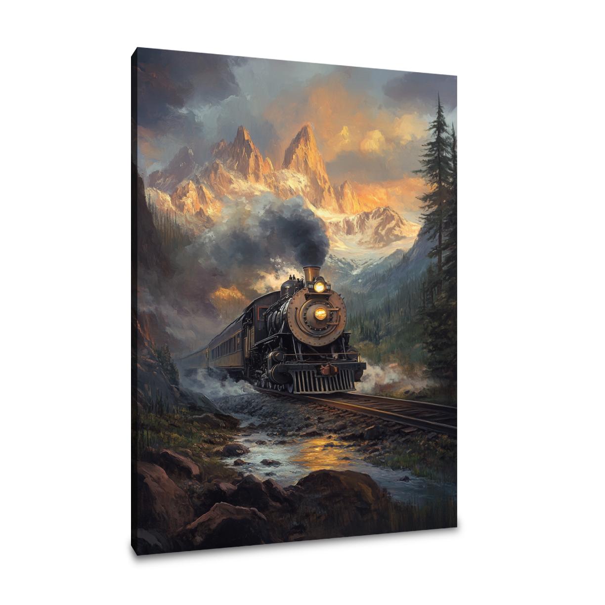 Steam Train Valley Canvas