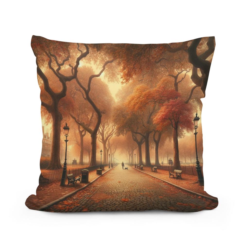 Autumn Park Elegance Cotton Cushion