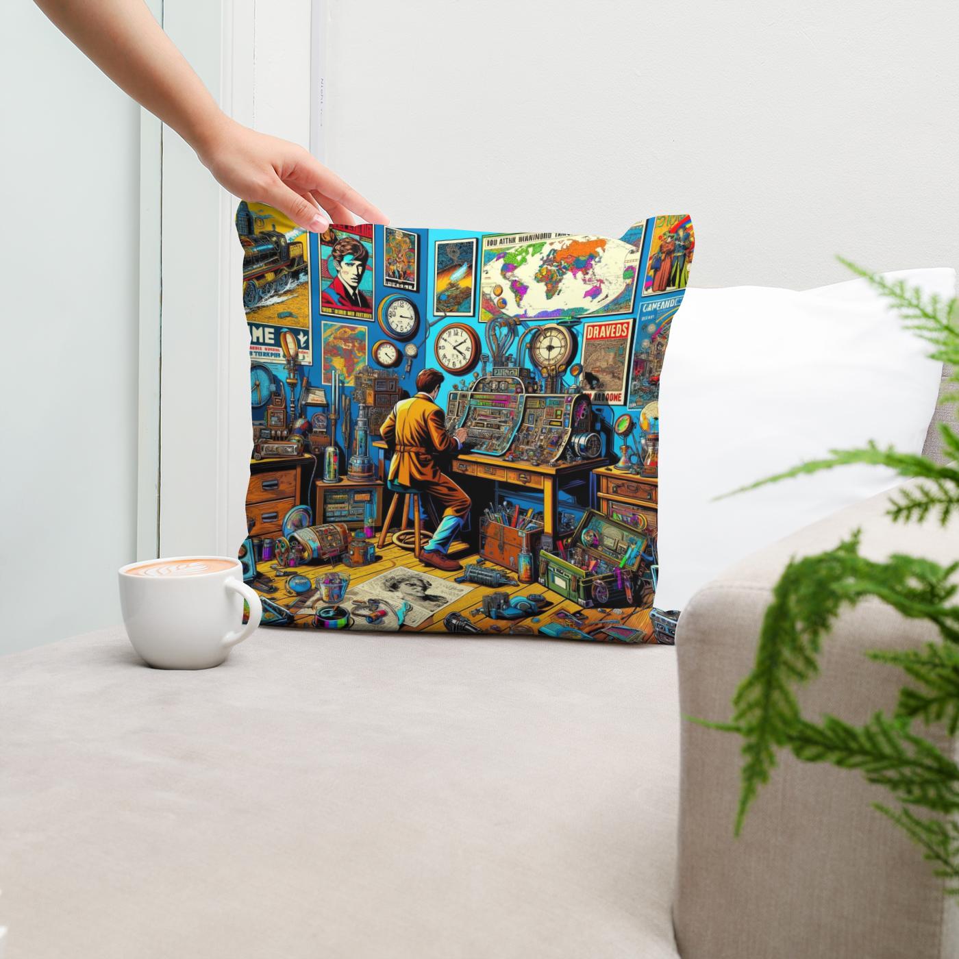 Temporal Tapestry Cotton Cushion