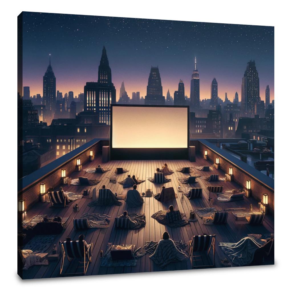 Rooftop Cinema Summer Nights Canvas