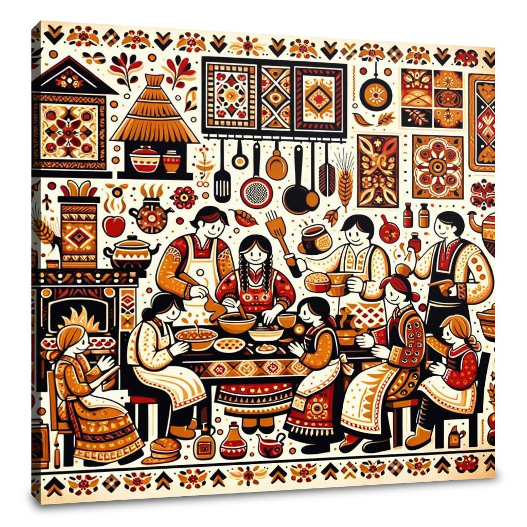 Communal Kitchen Joy Canvas