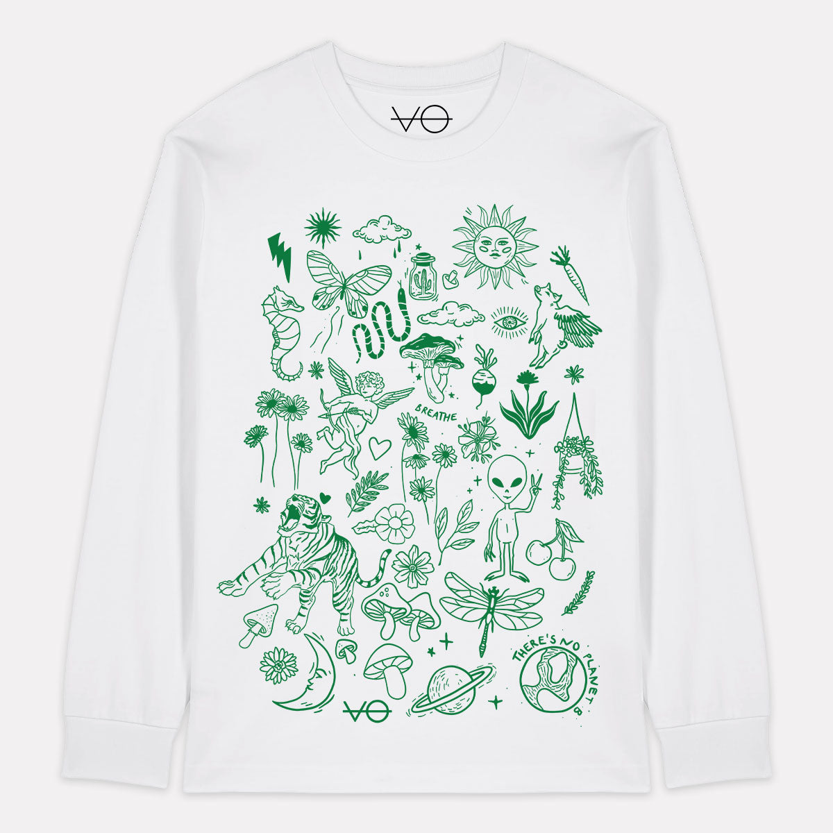 Doodle Long Sleeve T-Shirt (Unisex)
