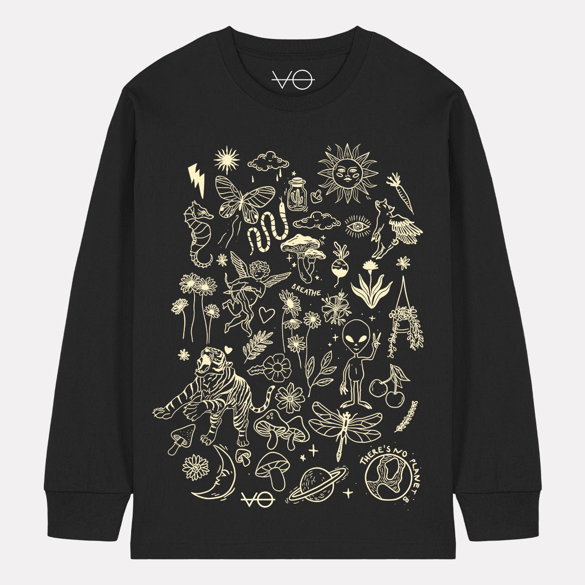 Doodle Long Sleeve T-Shirt (Unisex)
