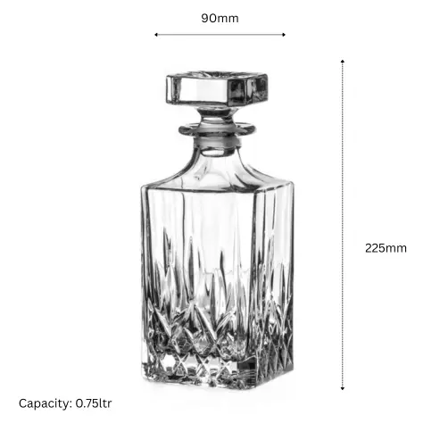 Dorchester Crystal Whisky Decanter Set – 3 Pieces