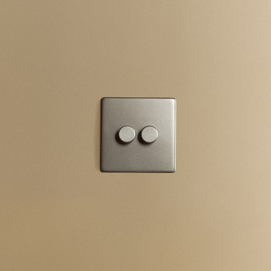 Double Rotary Wall Dimmer in Graphite