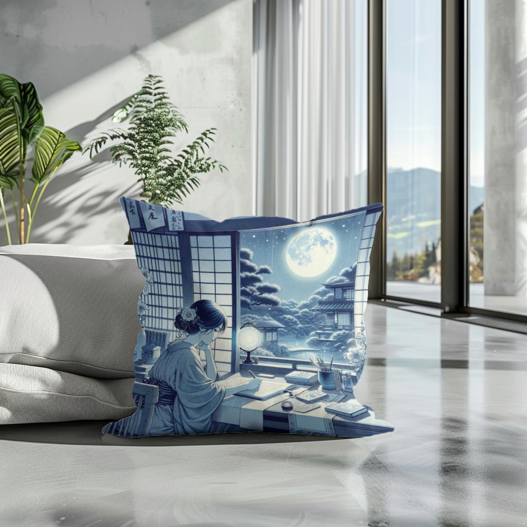 Moonlit Memoir Cotton Cushion