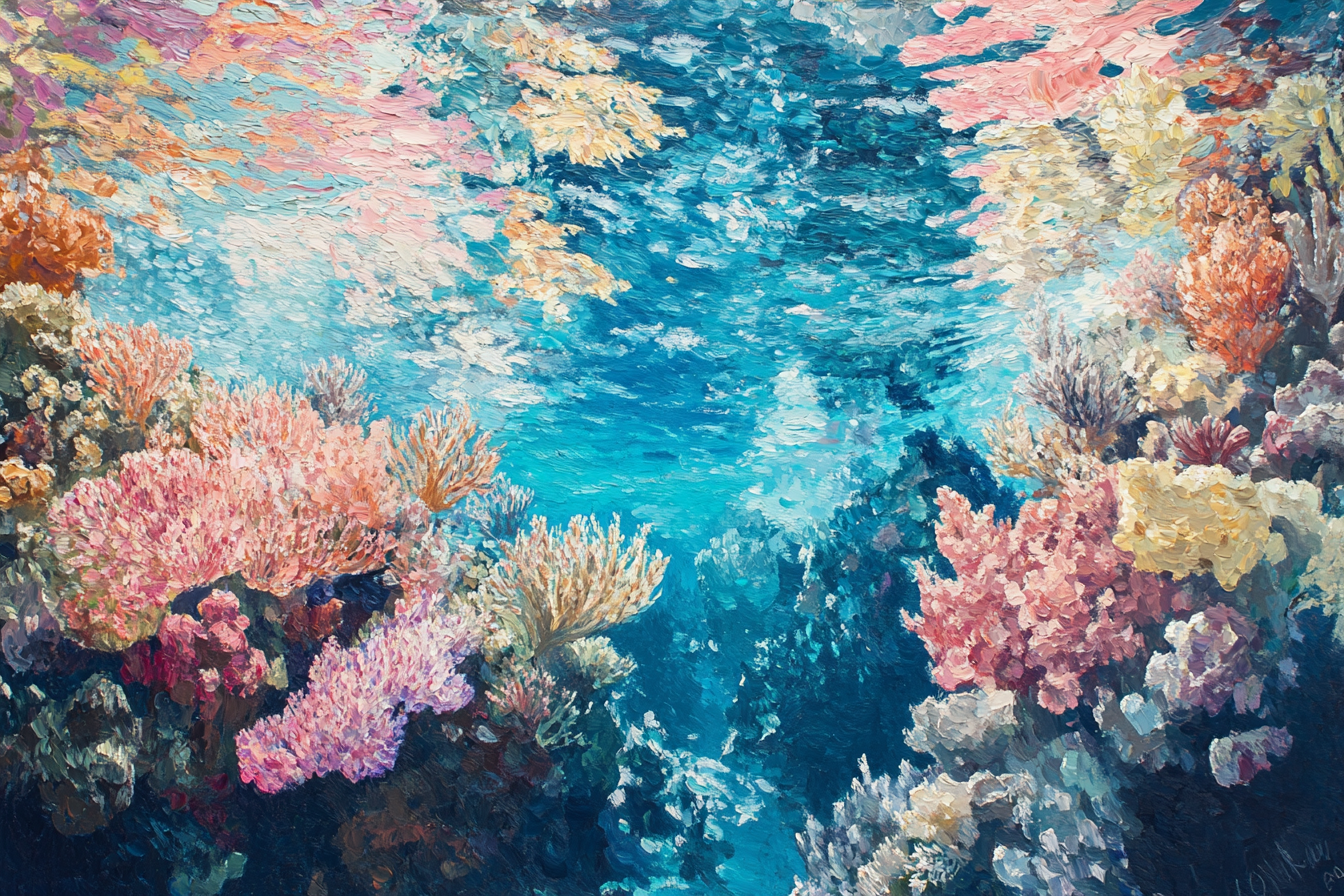 Dreamlike Coral Symphony Canvas