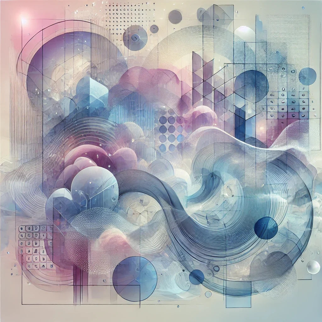 Dreamscape Layered Forms Canvas